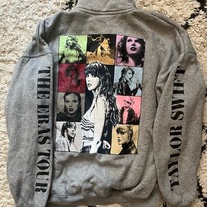 Taylor Swift Eras Tour Quarter Zip Grey/Gray Sweatershirt